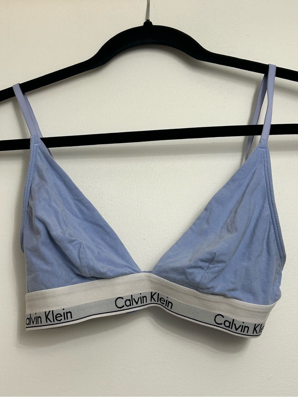 Calvin Klein Blue Triangle Cotton Bralette